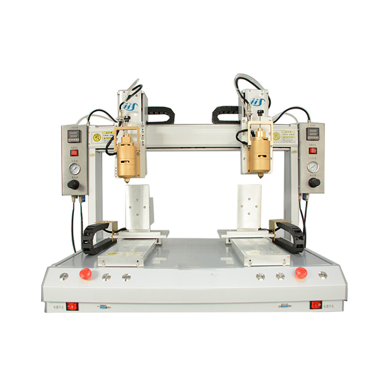 五轴双平台双头PUR热熔胶主动点胶机